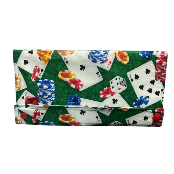 Hand Crafted Playing Card Holder 5 Pockets Card Caddy Bingo Pull Tab Holder - Picture 4 of 13